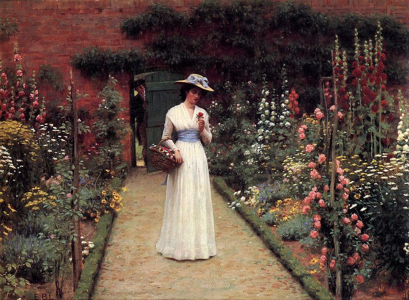 Lady in a Garden, Edmund Blair Leighton